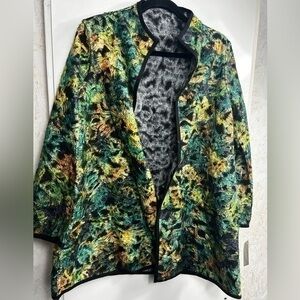 Winding River reversible‎ feather open front jacket